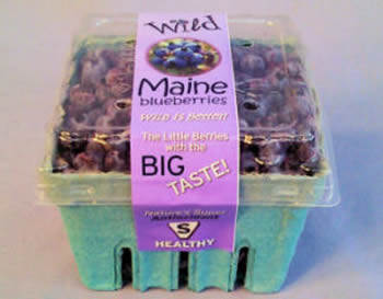 Wild Maine Blueberries, the little berry with big taste, distributed by Blue Sky Produce