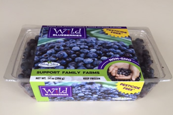 Pesticide free wild blueberries by Blue Sky Produce.